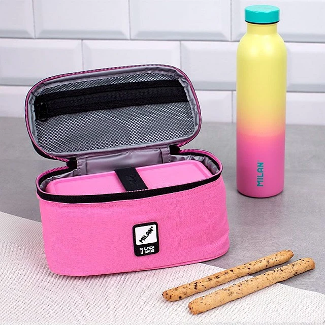Milan Sunset Food Bag, with 1 box, pink