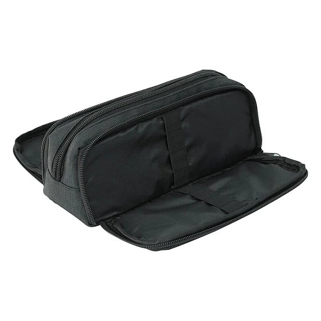 Eberhard Faber Toiletry bag, three compartments, anthracite, empty