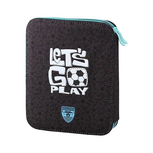 Statovac Double Grande toiletry bag, with two zippers, full, football