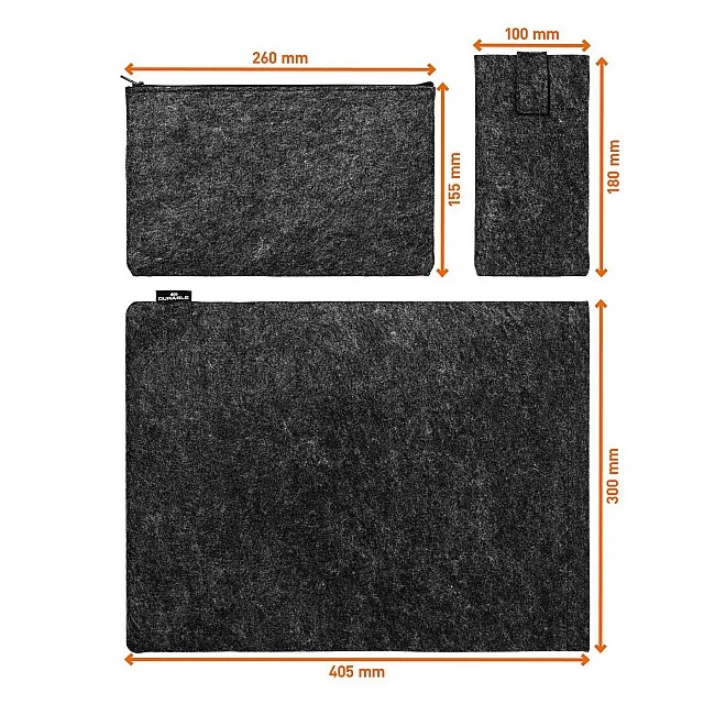 Калъф за лаптоп или таблет Durable Effect Multibag, 16.4, филц
