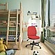 RFG children’s chair Candy Foot Black fabric red seat red back