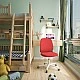 RFG children’s chair Lucky White fabric red seat red back