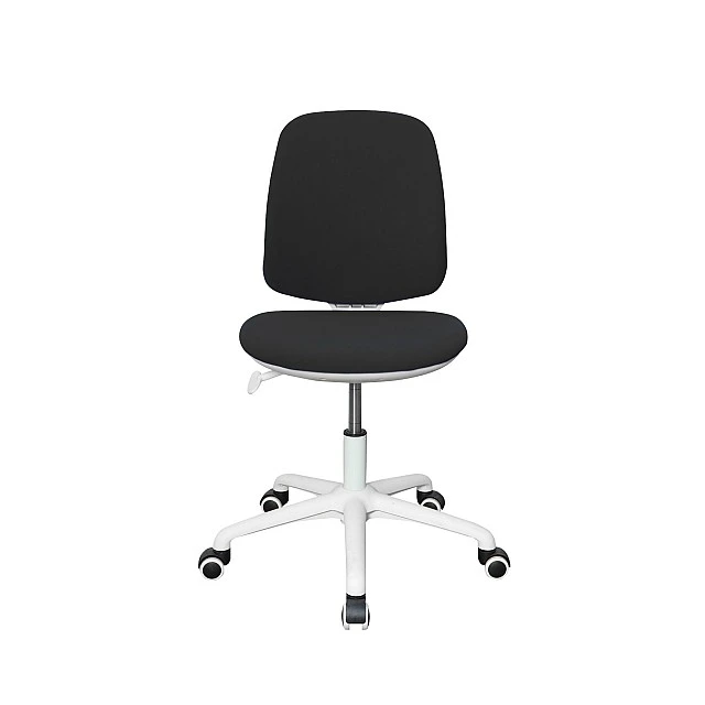RFG Children’s chair Lucky White, damask, black seat, black backrest