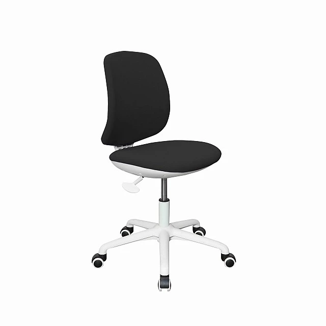 RFG Children’s chair Lucky White, damask, black seat, black backrest