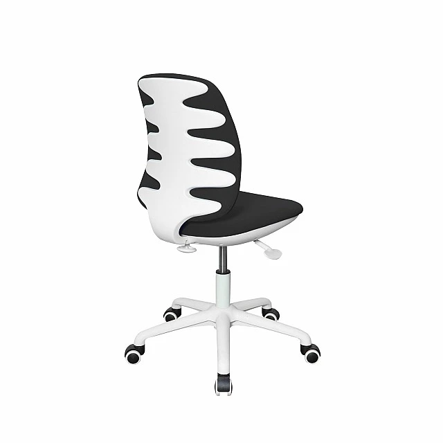 RFG Children’s chair Lucky White, damask, black seat, black backrest