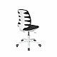 RFG Children’s chair Lucky White, damask, black seat, black backrest