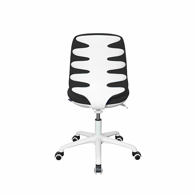 RFG Children’s chair Lucky White, damask, black seat, black backrest