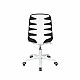 RFG Children’s chair Lucky White, damask, black seat, black backrest