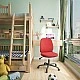 RFG children’s chair Lucky Black fabric red seat red back