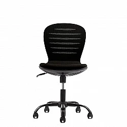 RFG Детски стол Flexy Black, дамаска и меш, черна седалка, черна облегалка