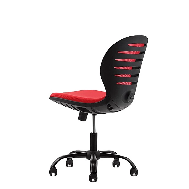 RFG children’s chair Flexy Black fabric and mesh red seat red back