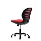 RFG children’s chair Flexy Black fabric and mesh red seat red back