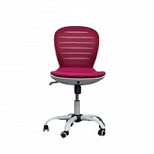 RFG children’s chair Flexy White fabric and mesh cherry seat cherry back