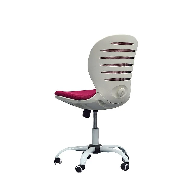 RFG children’s chair Flexy White fabric and mesh cherry seat cherry back
