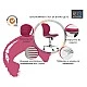 RFG children’s chair Flexy White fabric and mesh cherry seat cherry back