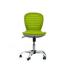 RFG Детски стол Flexy White, дамаска и меш, зелена седалка, зелена облегалка