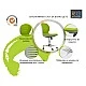 RFG children’s chair Flexy White fabric and mesh green seat green back