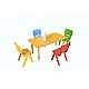 RFG Детски стол Chico, пластмасов, с облегалка, жълт, 41 х 35 х 62 cm