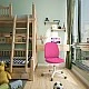 RFG Children’s chair Lucky White, damask, pink seat, pink backrest
