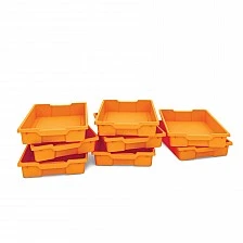 Nowa Szkola Tray, plastic, orange, 8 pieces