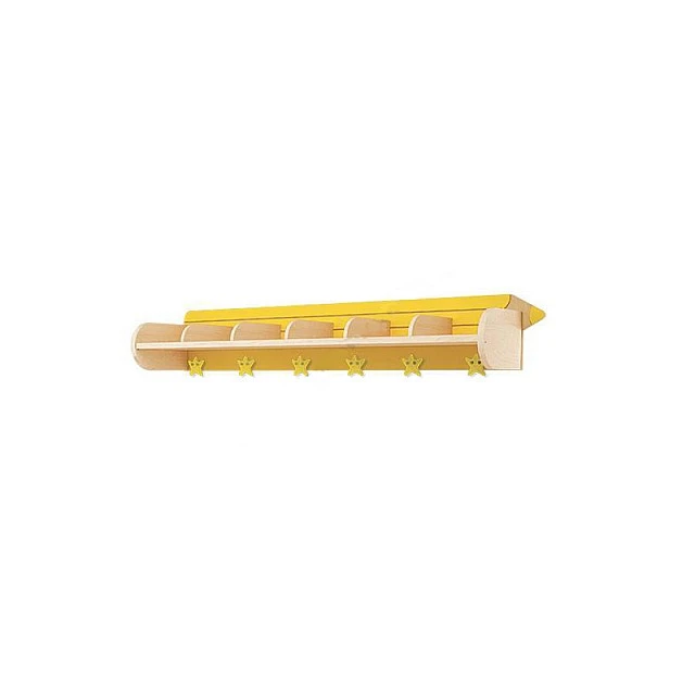 Nowa Szkola Pencil shelf, 134 x 26 x 21 cm, yellow
