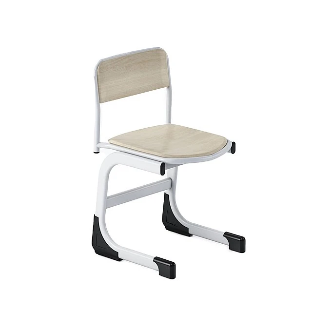 RFG school chair Edu 430 x 425 x 460 mm oak colour grey metal grades 8-12 set of 2