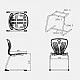 RFG Maxima C student chair, 43 x 45 x 43 cm, sky blue