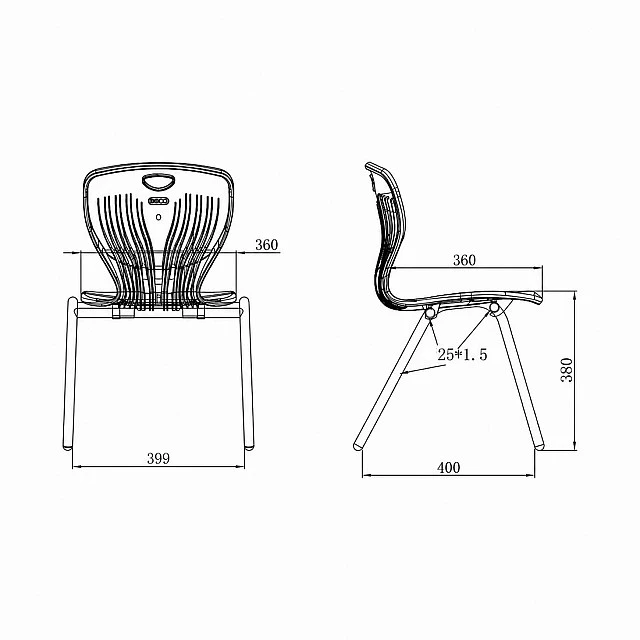 RFG Ученически стол Maxima A, 36 х 38 х 38 cm, жълт