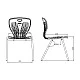 RFG school chair Maxima A 43 x 45 x 43 cm yellow