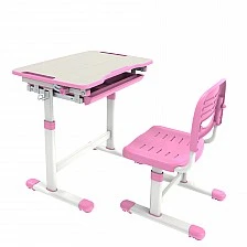 RFG Ergonomic student desk and chair Ergo Tech B201N, pink color