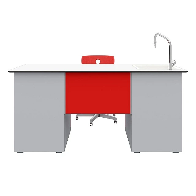 RFG teacher’s table laboratory 160 x 70 x 75 cm red/white