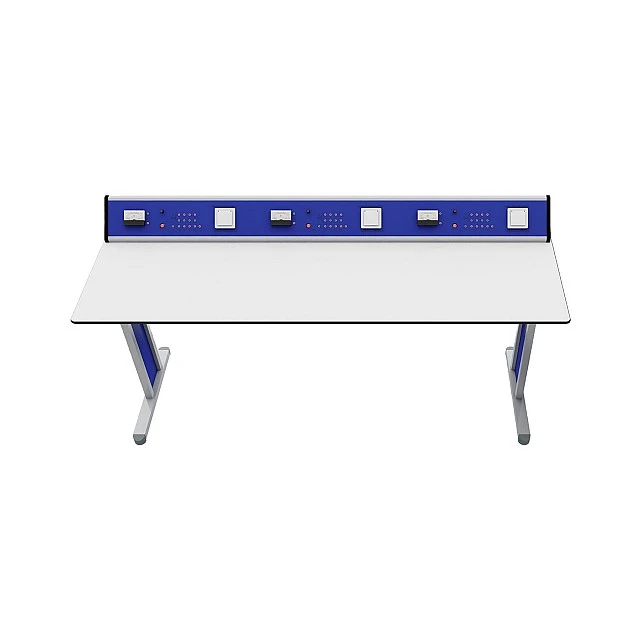 RFG Student table Flat, laboratory, 180 x 60 x 75 cm, blue-white