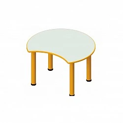 RFG Детска маса Moon, 700 х 600 х 540 mm, бял плот, жълт метал