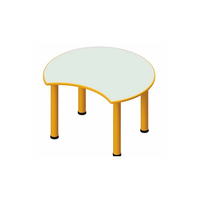 RFG Children's table Moon, 700 x 600 x 540 mm, white top, yellow metal