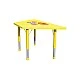 RFG school table Trapez height-adjustable 1200 x 600 x 370-620 mm yellow