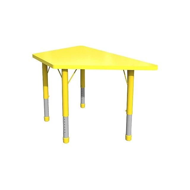 RFG school table Trapez height-adjustable 1200 x 600 x 370-620 mm yellow