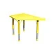 RFG school table Trapez height-adjustable 1200 x 600 x 370-620 mm yellow