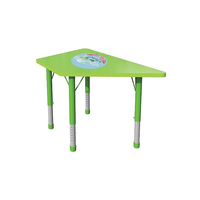 RFG school table Trapez height-adjustable 1200 x 600 x 370-620 mm green