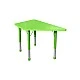 RFG school table Trapez height-adjustable 1200 x 600 x 370-620 mm green