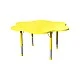 RFG school table Flower height-adjustable 1200 x 1200 x 370-620 mm yellow