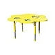 RFG school table Flower height-adjustable 1200 x 1200 x 370-620 mm yellow
