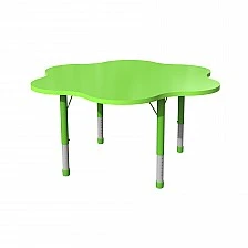 RFG school table Flower height-adjustable 1200 x 1200 x 370-620 mm green