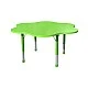 RFG school table Flower height-adjustable 1200 x 1200 x 370-620 mm green