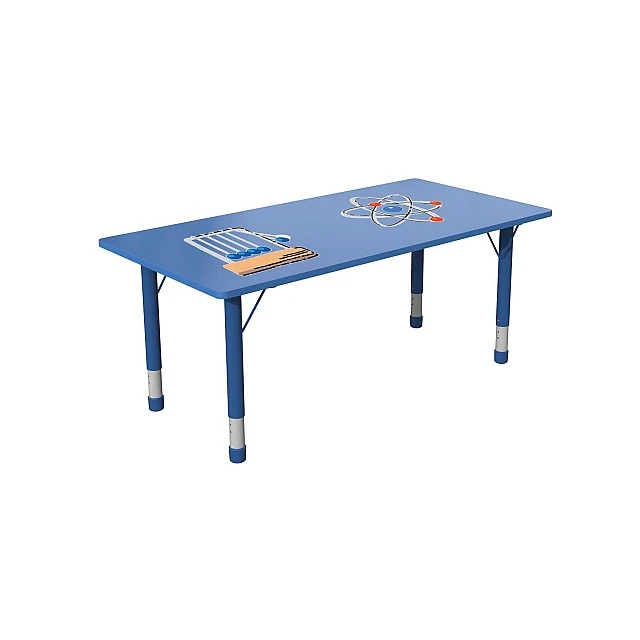 RFG school table Fresh height-adjustable 1200 x 600 x 370-620 mm blue