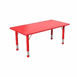 RFG school table Fresh height-adjustable 1200 x 600 x 370-620 mm red