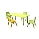 RFG school table Fresh height-adjustable 1200 x 600 x 370-620 mm red
