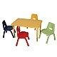 RFG school table Fresh height-adjustable 1200 x 600 x 370-620 mm red