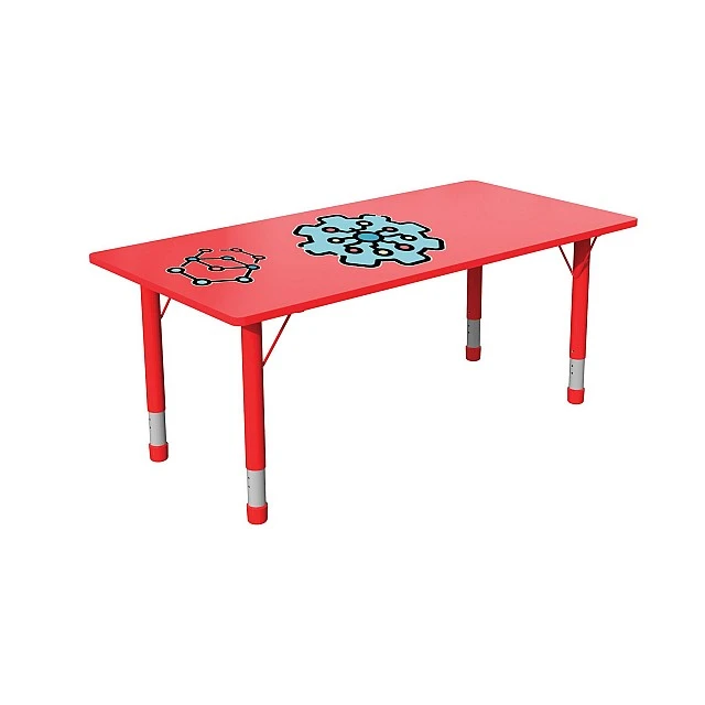 RFG school table Fresh height-adjustable 1200 x 600 x 370-620 mm red
