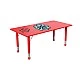 RFG school table Fresh height-adjustable 1200 x 600 x 370-620 mm red