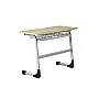 RFG school desk Edu double above 8th grade 1100 x 450 x 750 mm oak top grey metal